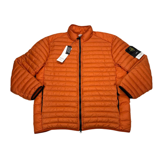 Stone Island Orange Loom Woven Chambers R-Nylon Down-TC Hoodless Down HoodlessJacket