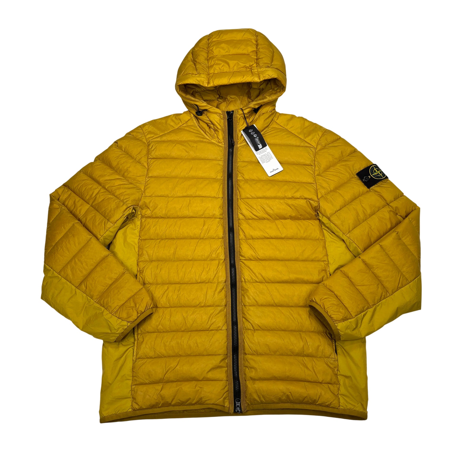 Stone Island Yellow Loom Woven Chambers R-Nylon Down-TC Puffer Jacket