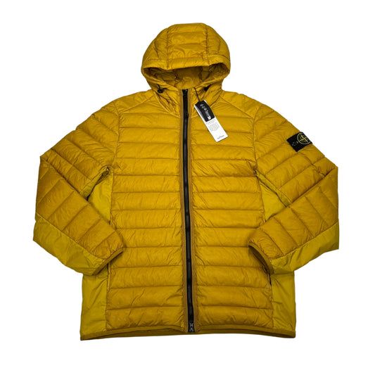 Stone Island Yellow Loom Woven Chambers R-Nylon Down-TC Puffer Jacket