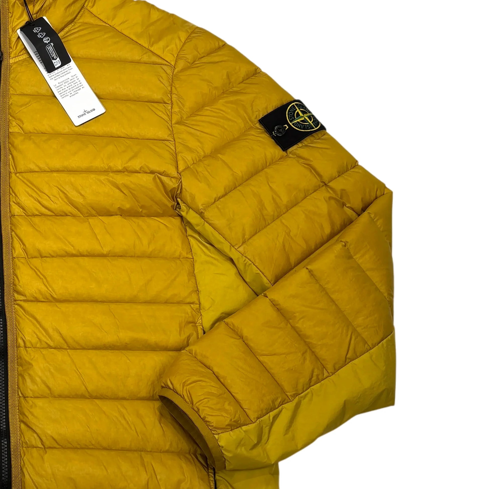 Stone Island Yellow Loom Woven Chambers R-Nylon Down-TC Puffer Jacket