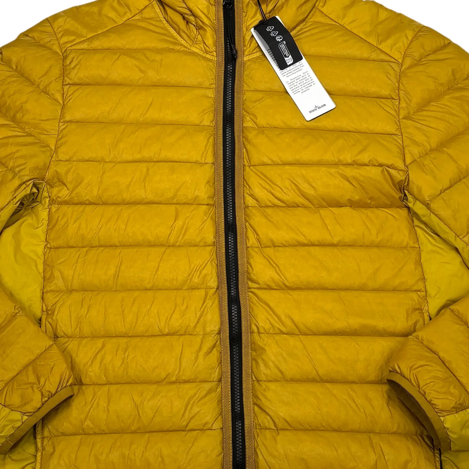 Stone Island Yellow Loom Woven Chambers R-Nylon Down-TC Puffer Jacket