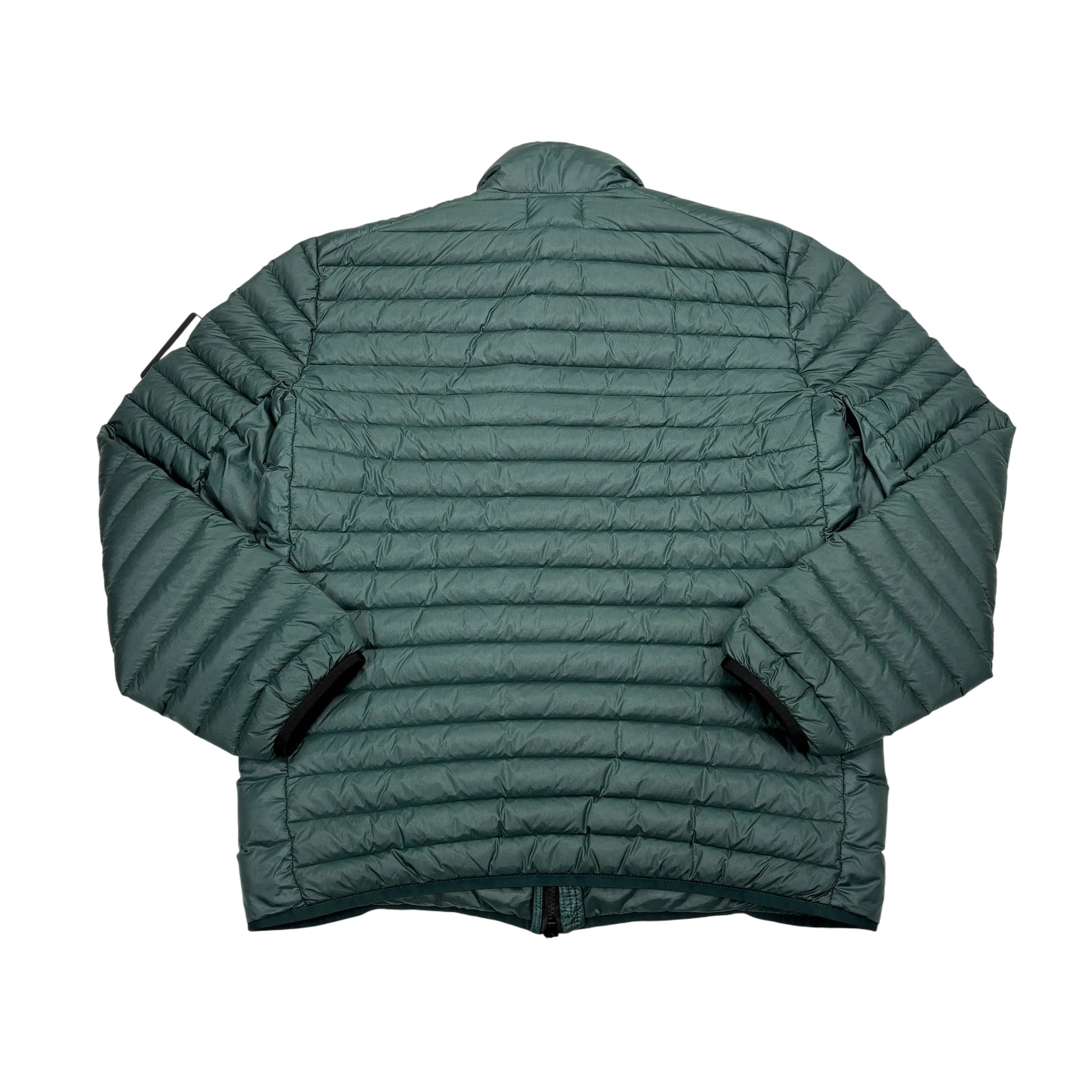 Stone Island Dark Green Loom Woven Chambers R-Nylon Down-TC Hoodless Puffer Jacket