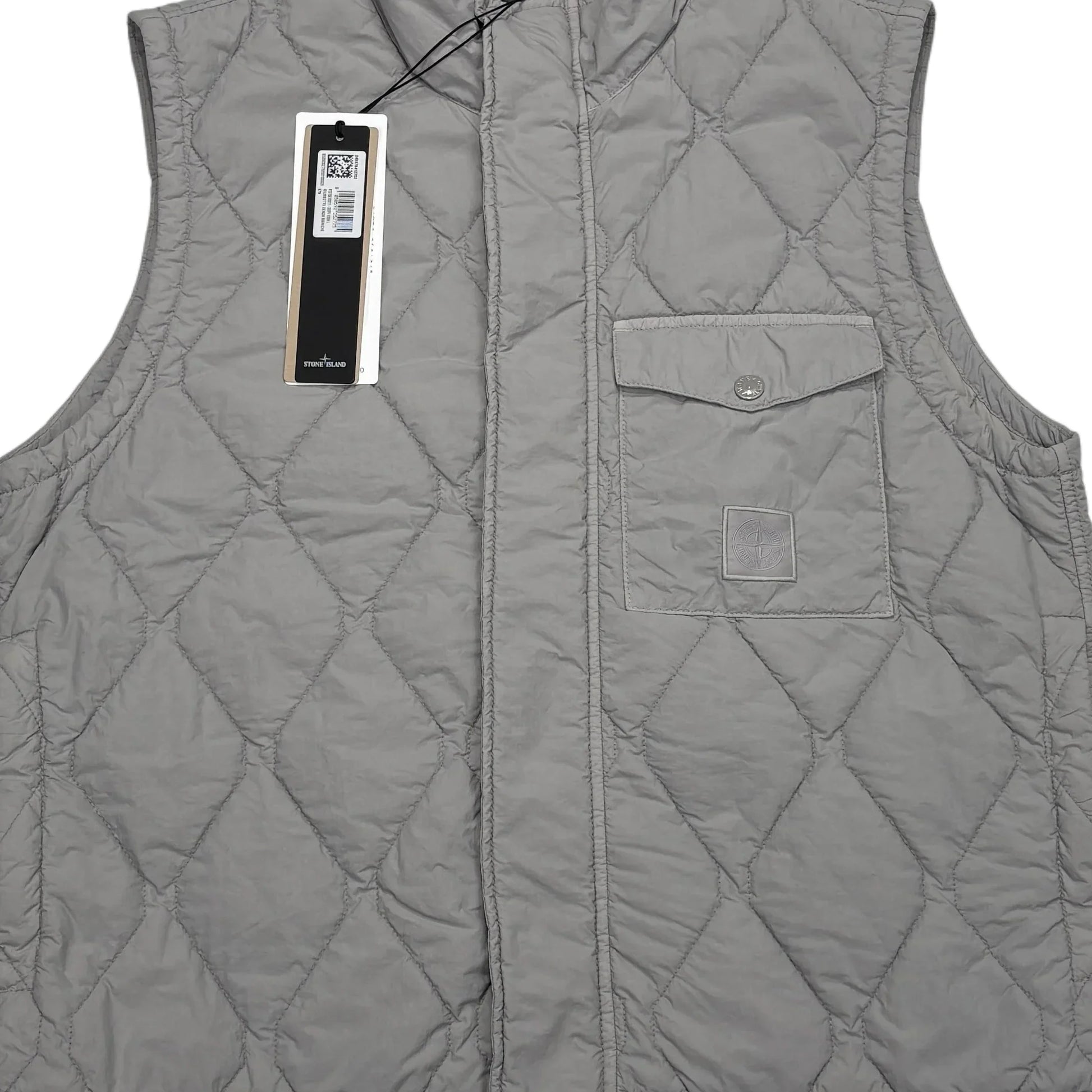 Stone Island Grey Patch Logo Padded Gilet
