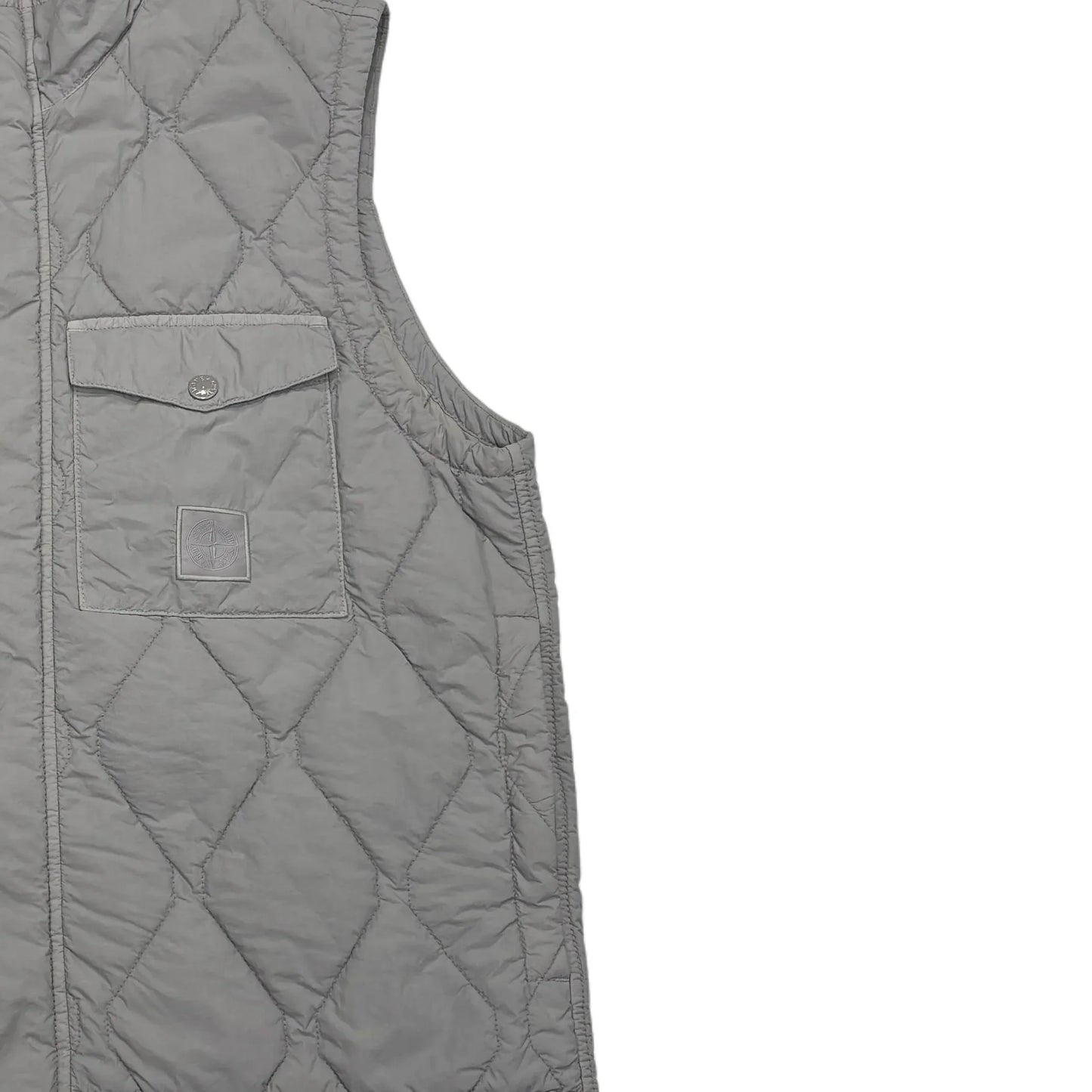 Stone Island Grey Patch Logo Padded Gilet