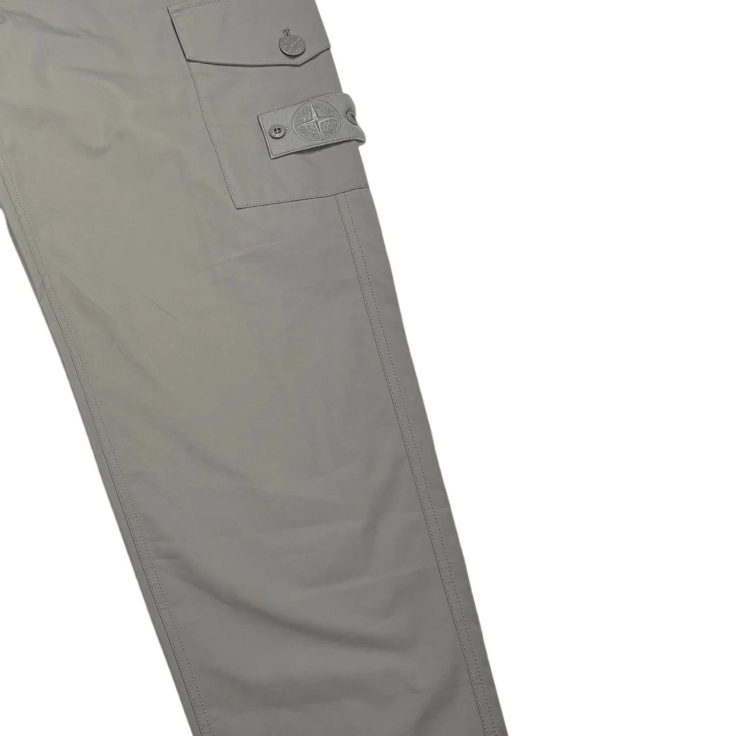 Stone Island Grey Ghost Piece Compass Patch Cargo Trousers