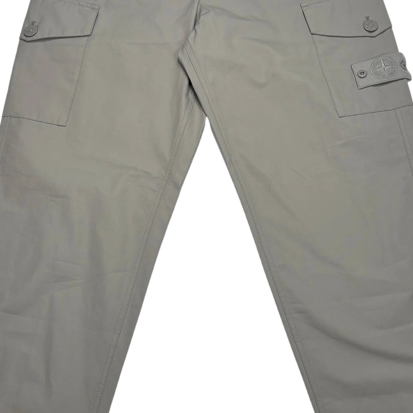Stone Island Grey Ghost Piece Compass Patch Cargo Trousers