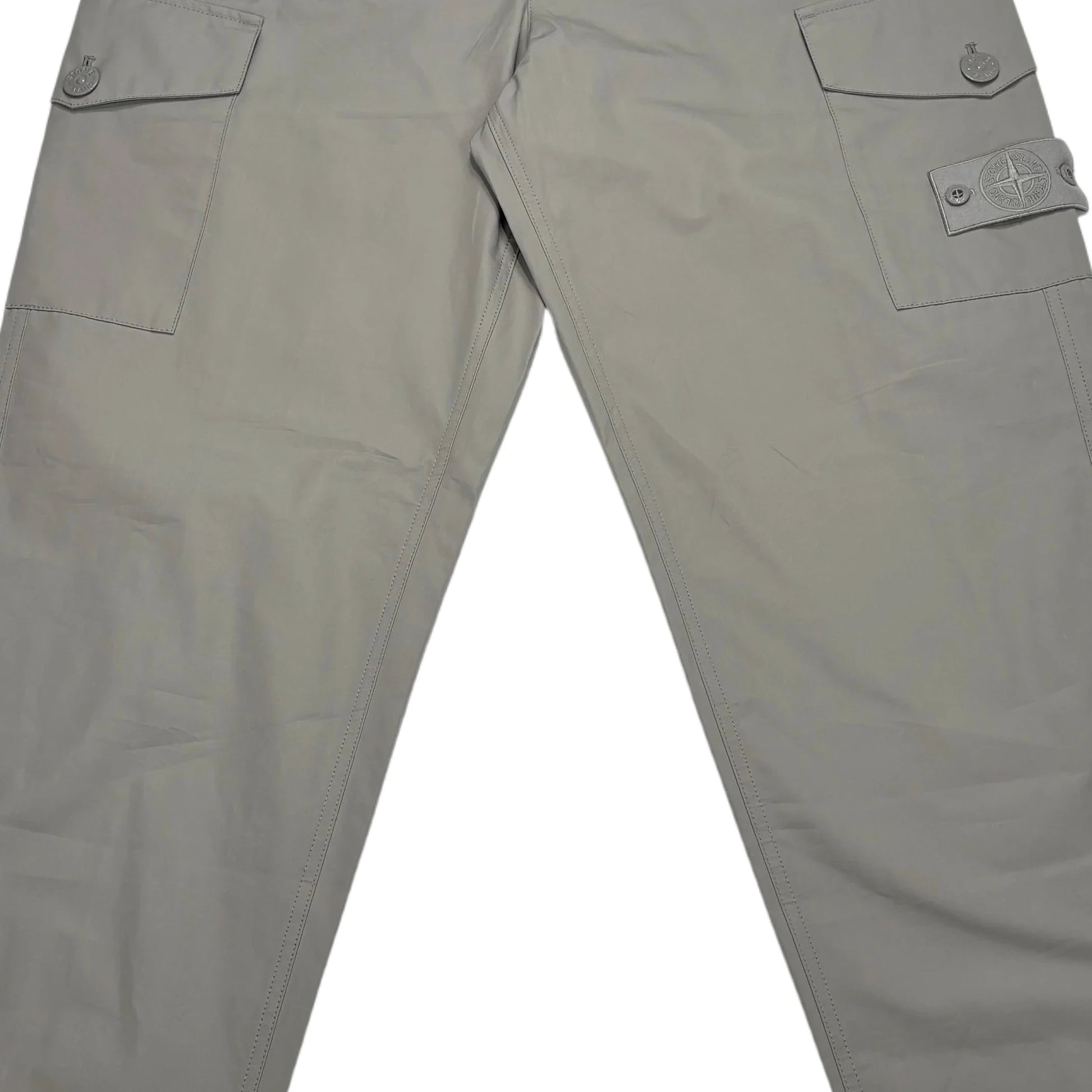 Stone Island Grey Ghost Piece Compass Patch Cargo Trousers
