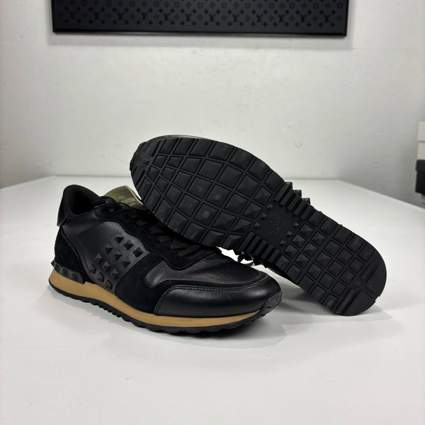 Valentino Black Studded Trainers