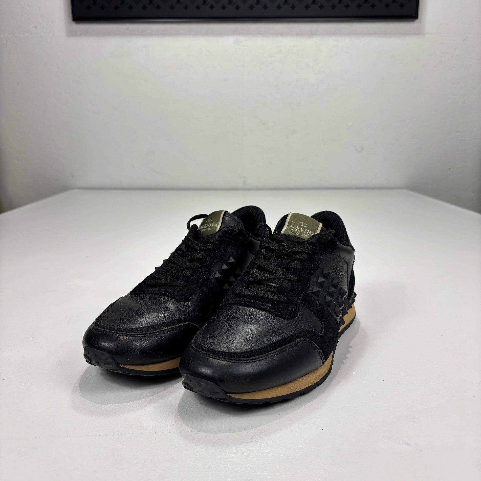 Valentino Black Studded Trainers