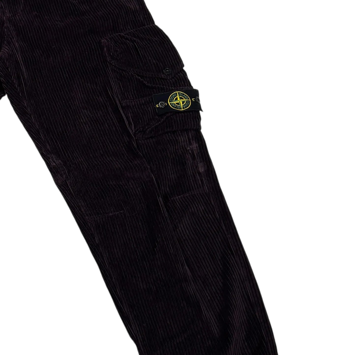Stone Island Navy Blue Corduroy Cargo Trousers