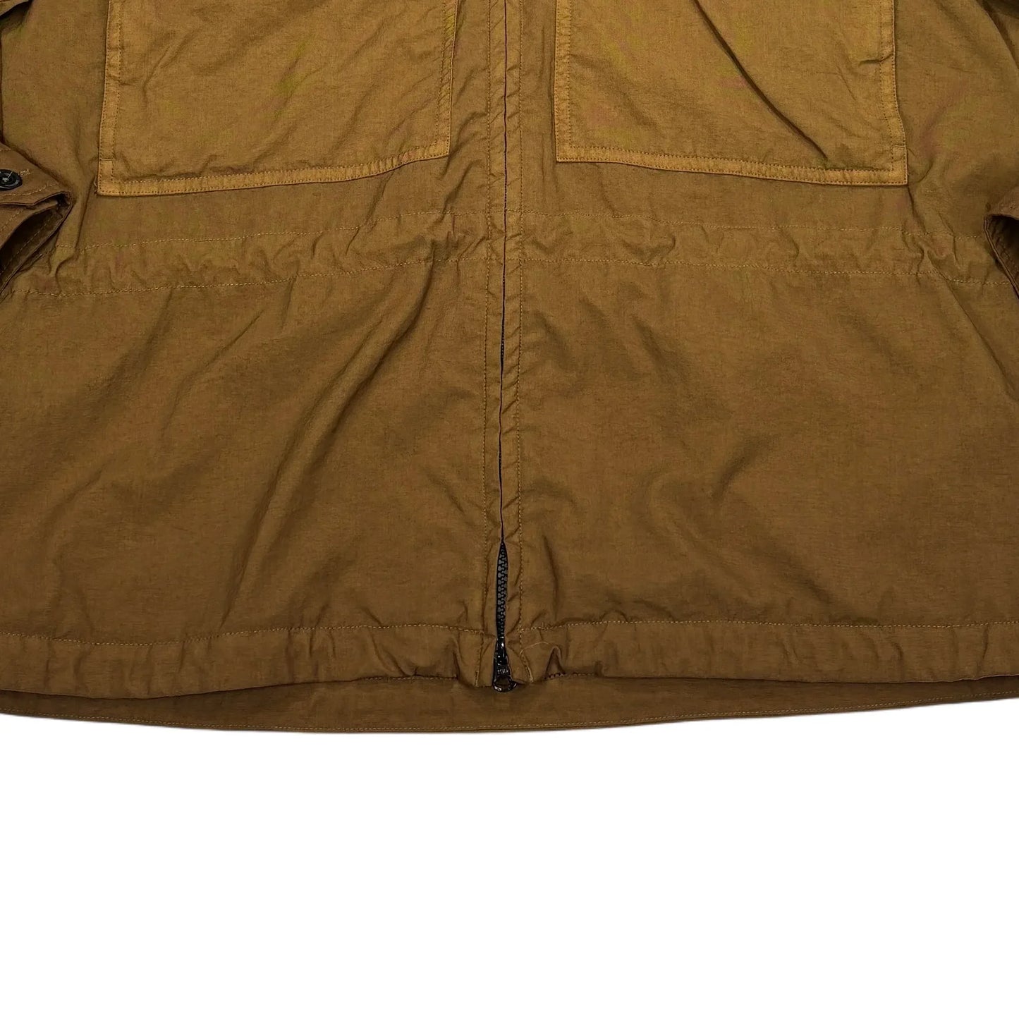 C.p. Company Brown Pocket Detail Single Goggle Technical Jacket