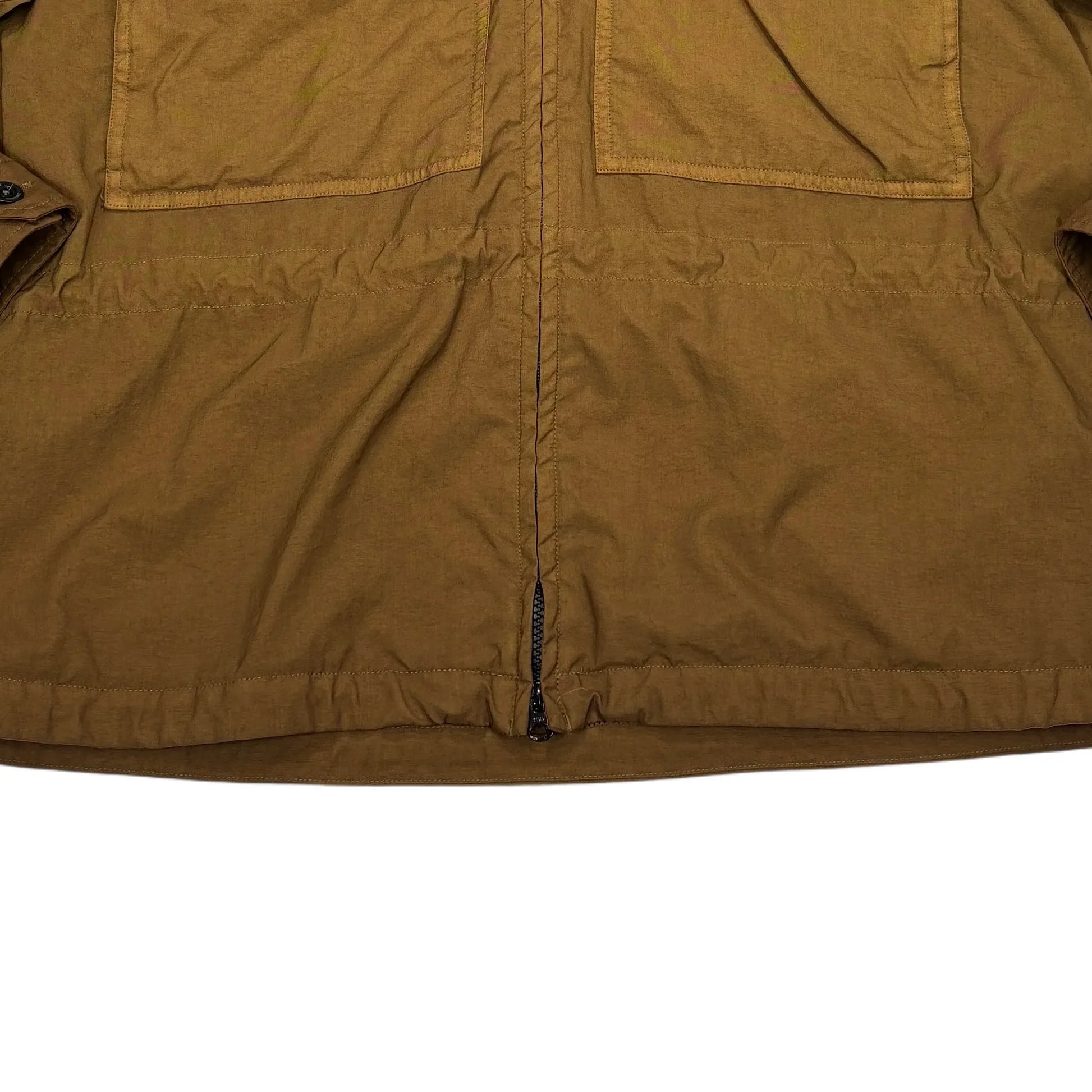 C.p. Company Brown Pocket Detail Single Goggle Technical Jacket