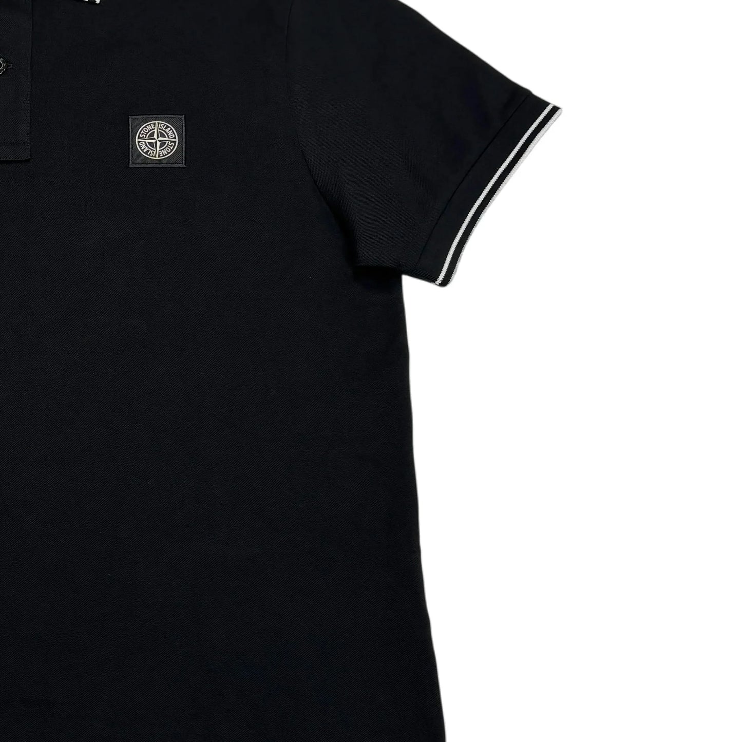 Stone Island Black Patch Logo Polo Shirt