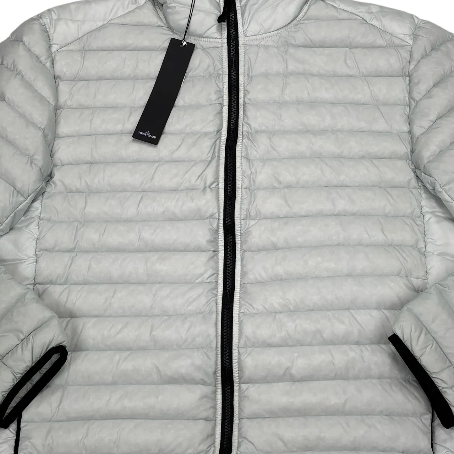 Stone Island Ice Blue Loom Woven Chambers R-Nylon Down-TC Puffer Jacket