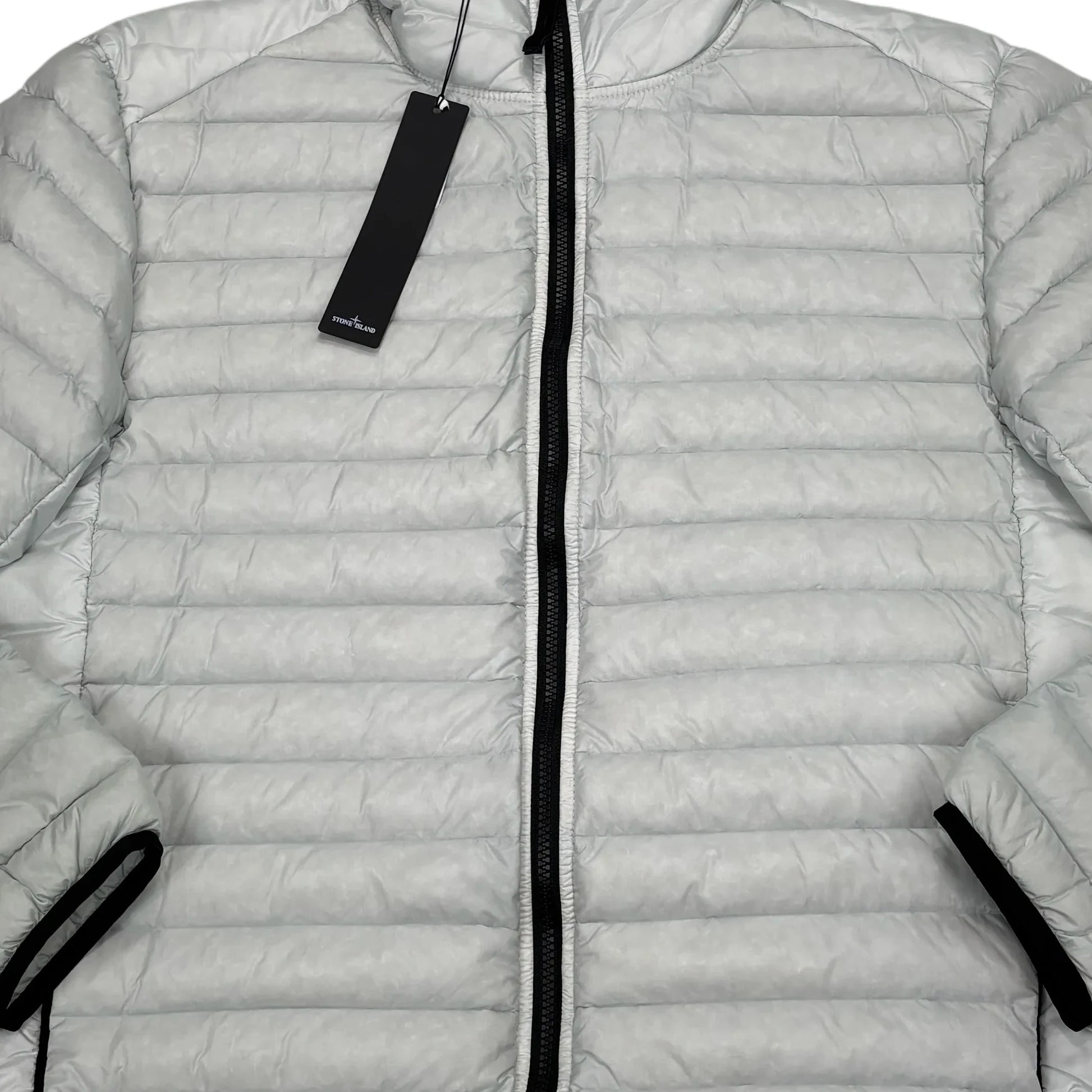 Stone Island Ice Blue Loom Woven Chambers R-Nylon Down-TC Puffer Jacket