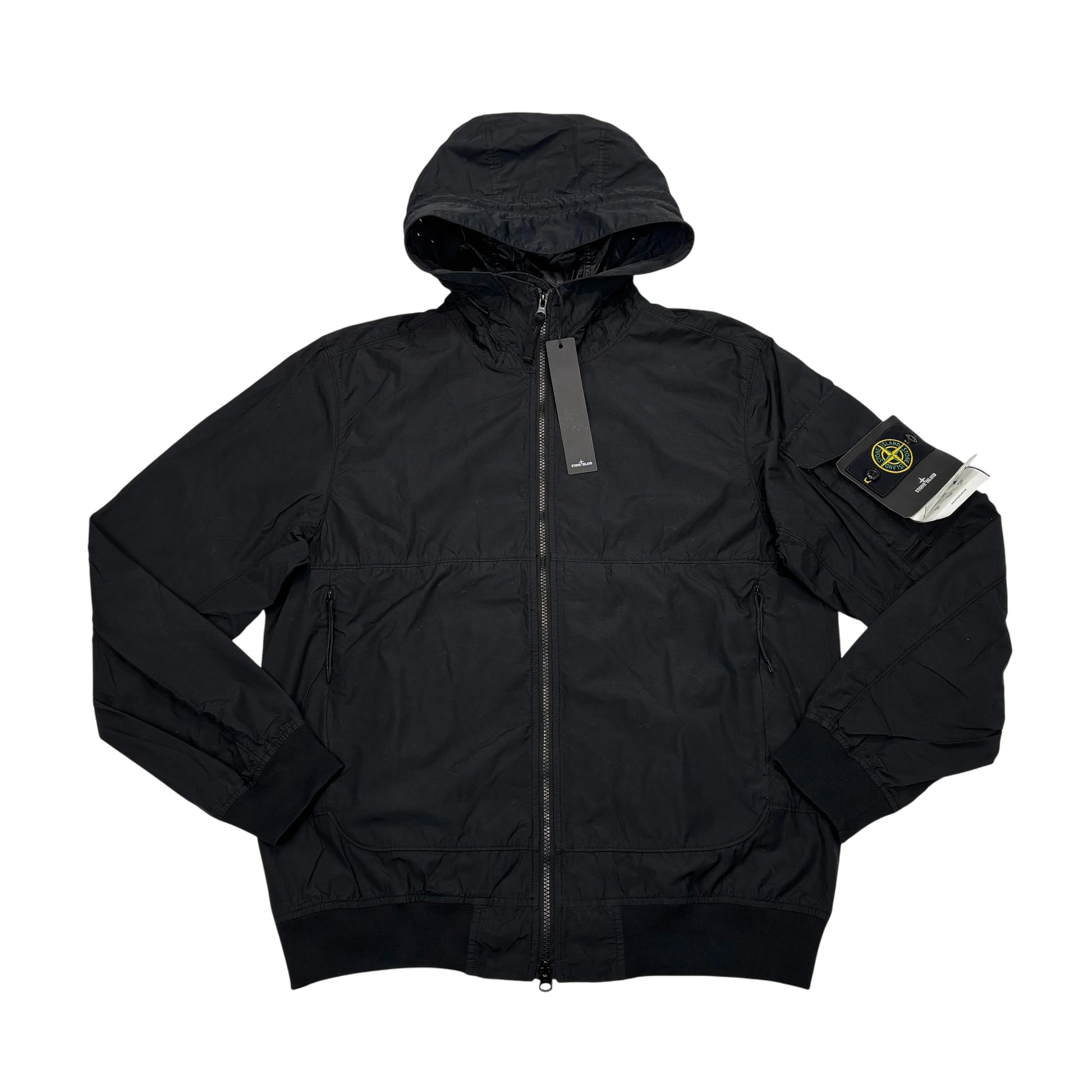 Stone Island Black Naslan Light Watro Hooded Jacket