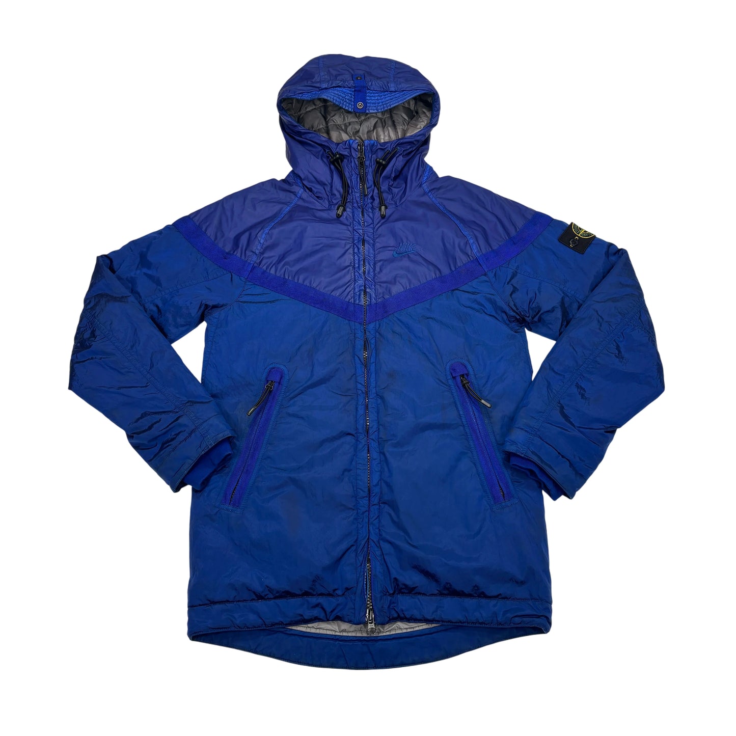 Stone Island x Nike Blue Compass Patch Mussola Gommata/Nylon Metal Parka