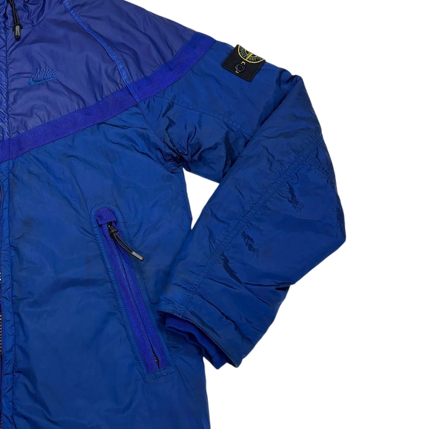 Stone Island x Nike Blue Compass Patch Mussola Gommata/Nylon Metal Parka