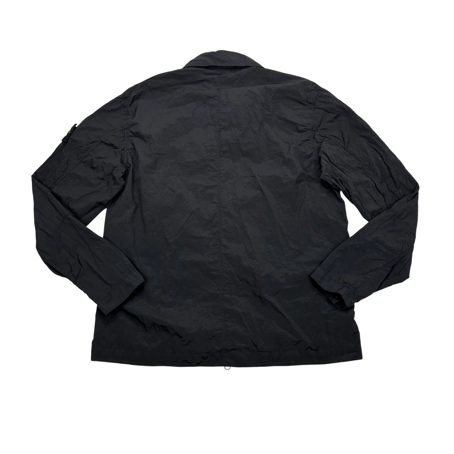 Stone Island Black Nylon Metal Compass-Patch Overshirt Jacket