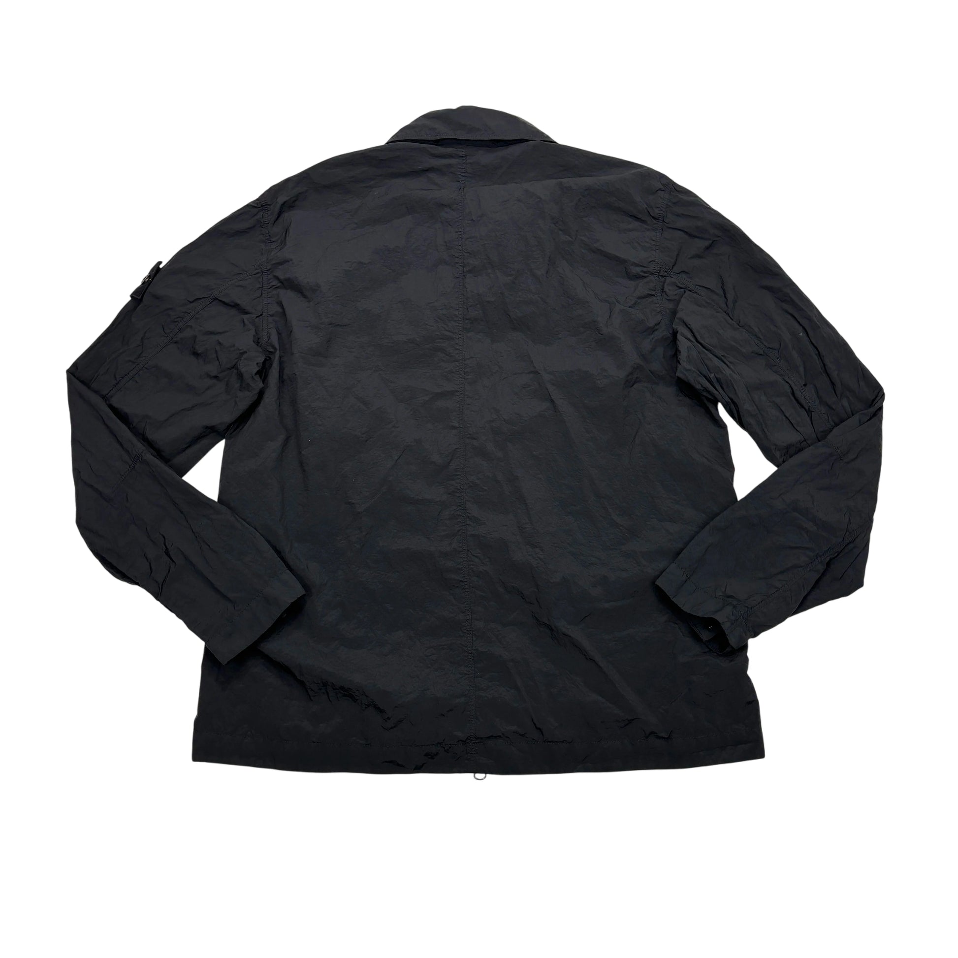 Stone Island Black Nylon Metal Compass-Patch Overshirt Jacket