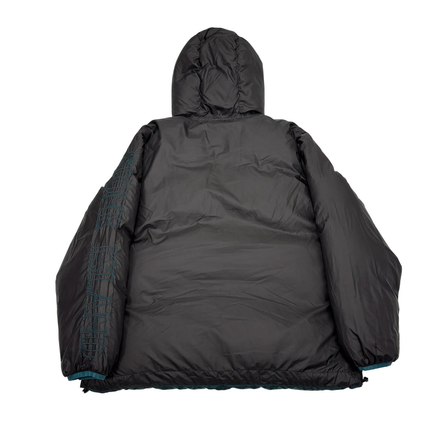 Stone Island Green Center Patch Reversible with Arm Spell Out Embroidery Puffer Jacket