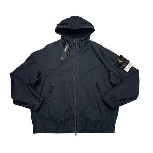 Stone Island Black Supima Cotton Canvas Non-Aqueous Dyeing Technology Jacket