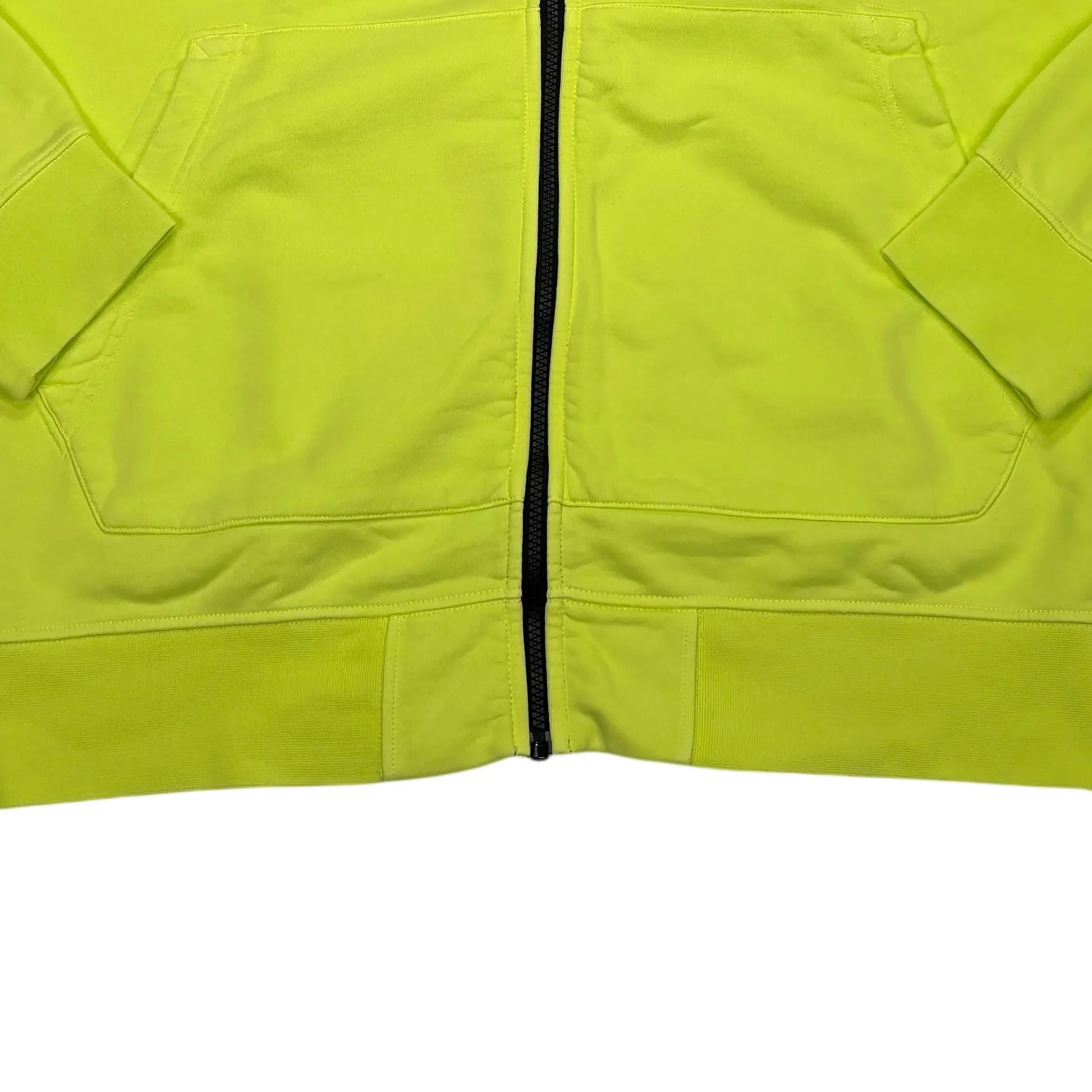 Stone Island Yellow Compass-Patch Zip-up Hoodie