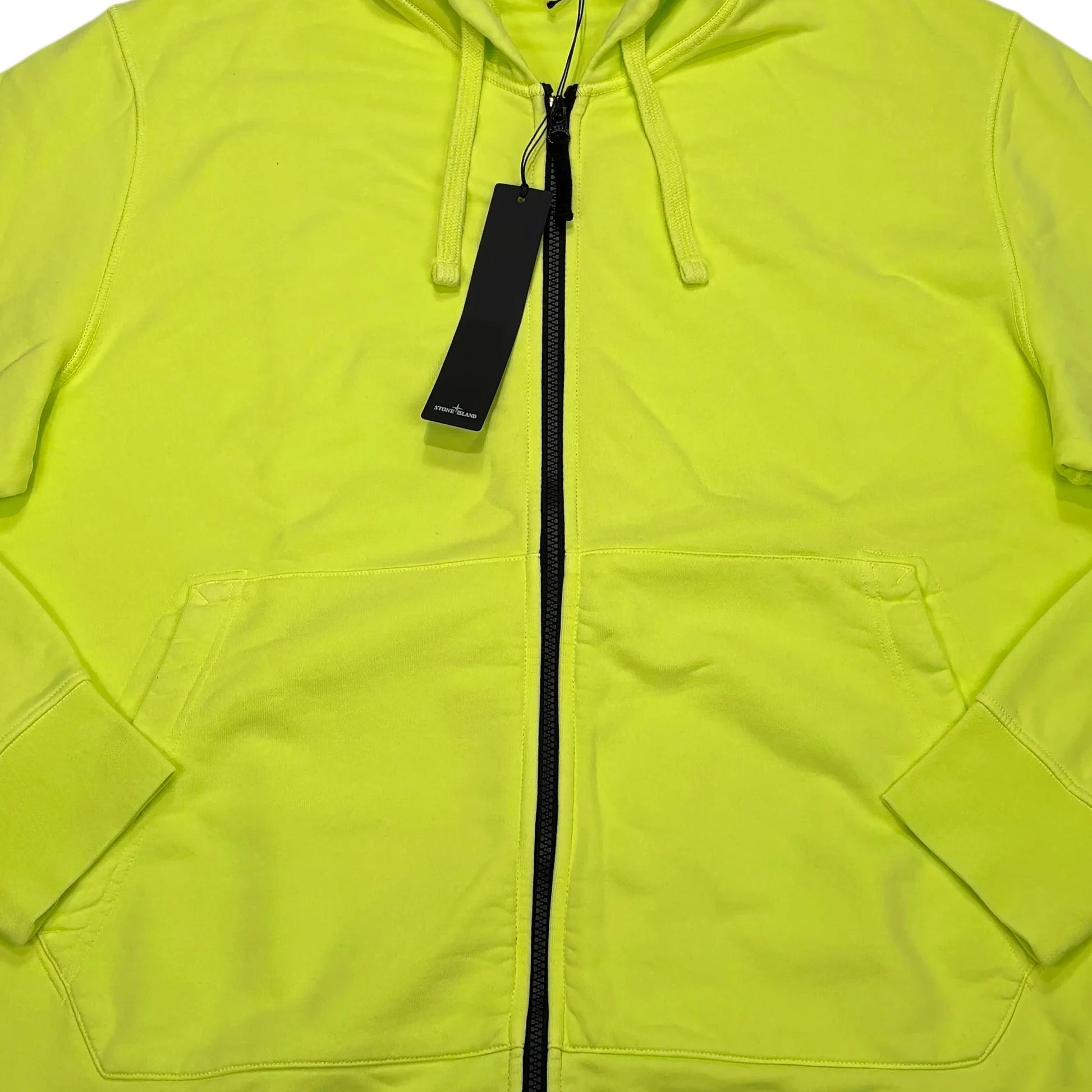 Stone Island Yellow Compass-Patch Zip-up Hoodie