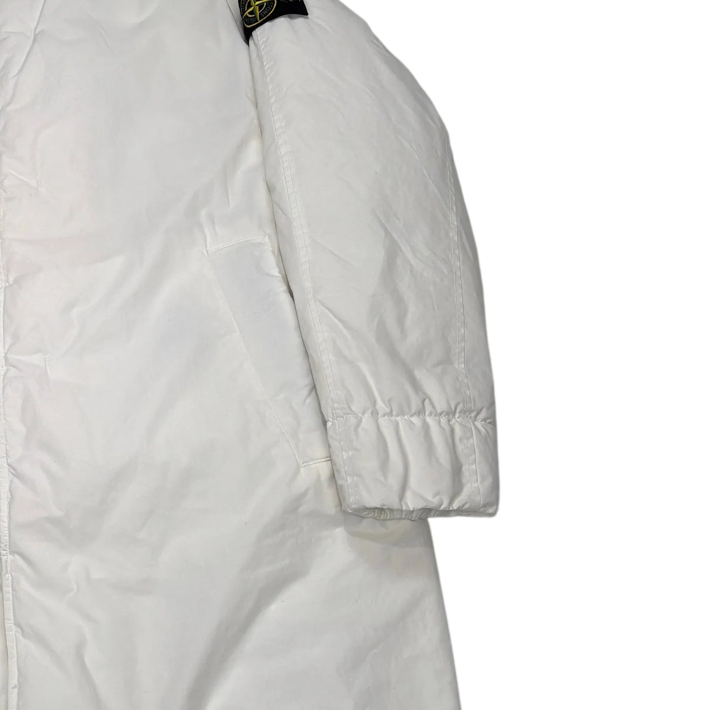 Stone Island White Naslan Light Watro Down-TC Coat