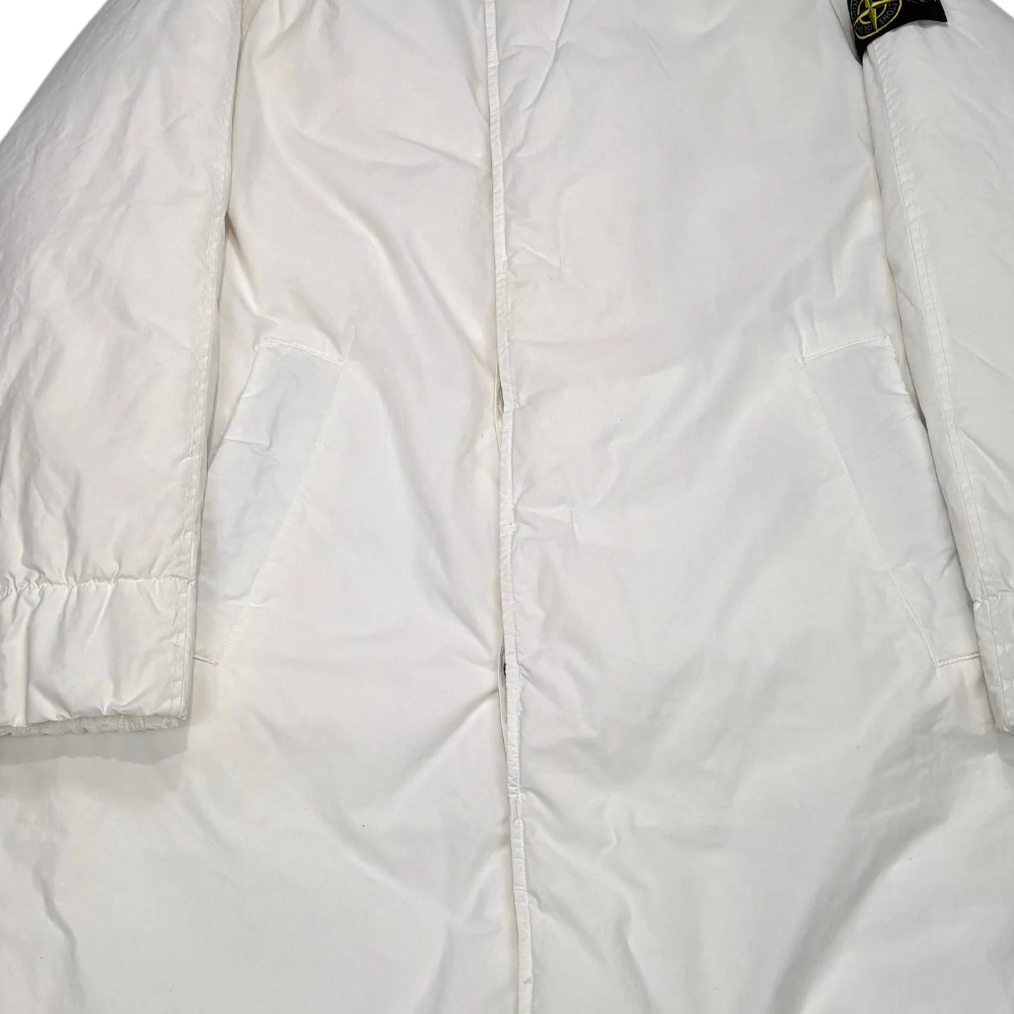 Stone Island White Naslan Light Watro Down-TC Coat