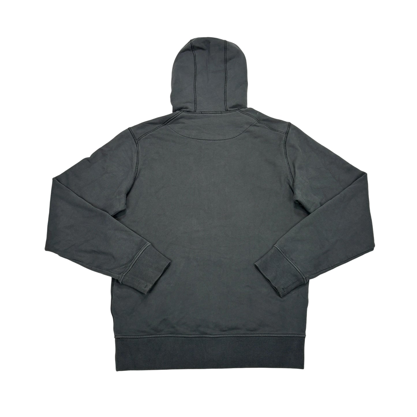 Stone Island Grey Raised Graphic Logo Design Hoodie