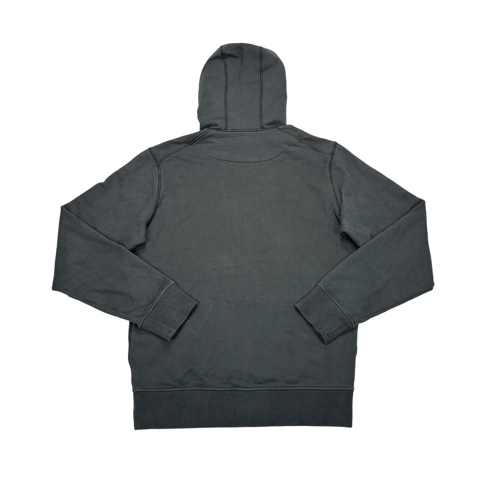 Stone Island Grey Raised Graphic Logo Design Hoodie