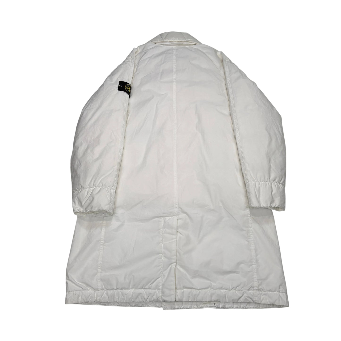 Stone Island White Naslan Light Watro Down-TC Coat