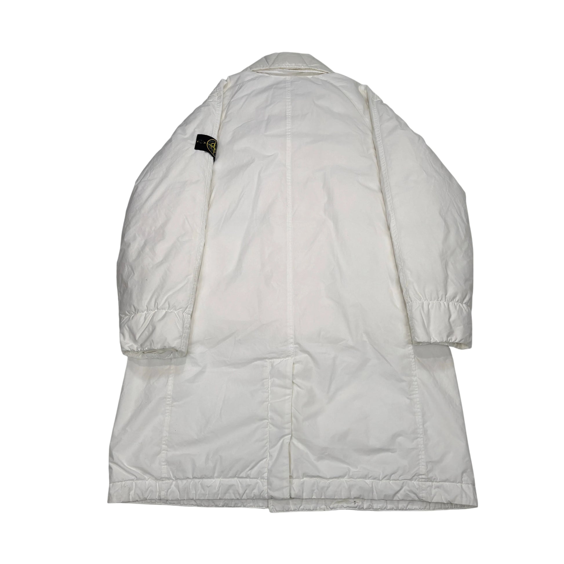 Stone Island White Naslan Light Watro Down-TC Coat