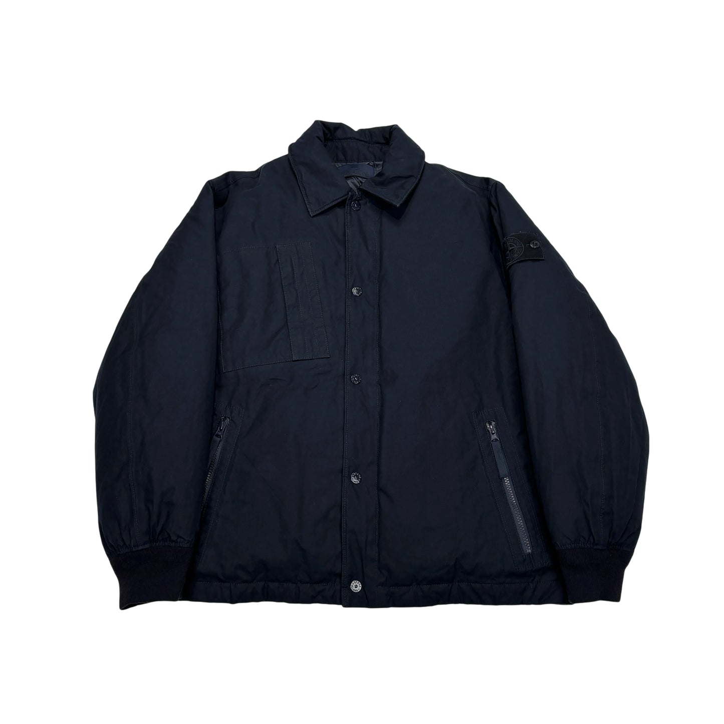 Stone Island Navy Blue O-Ventile Down Ghost Piece Puffer Jacket