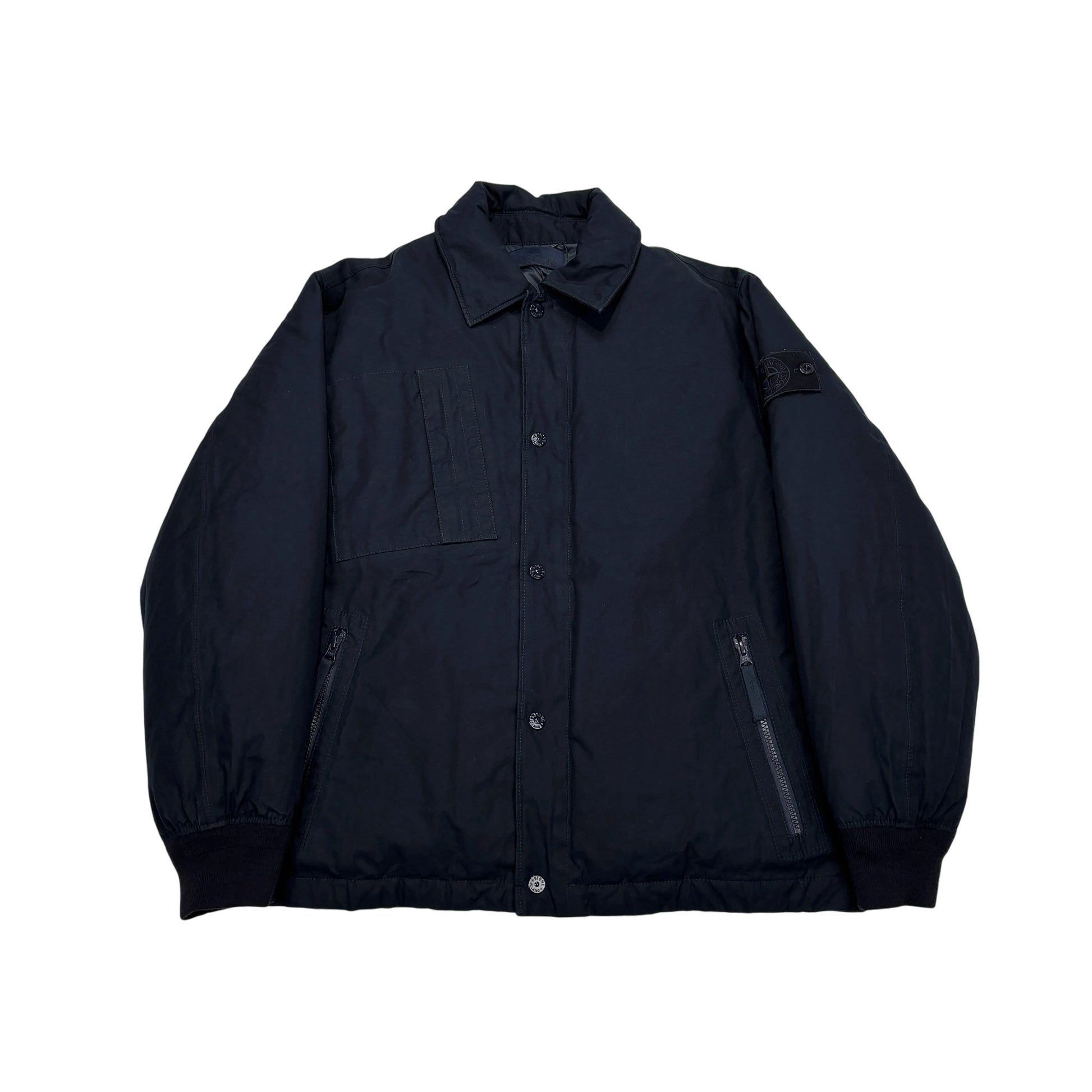 Stone Island Navy Blue O-Ventile Down Ghost Piece Puffer Jacket