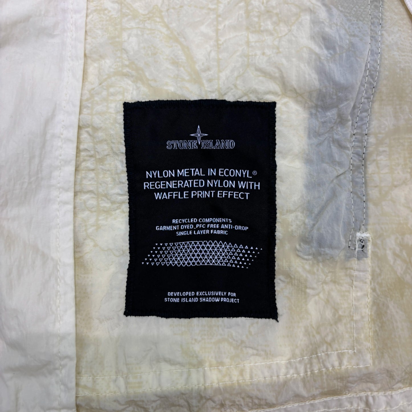 Stone Island Mint Green Shadow Project Nylon Metal in Econyl Regenerated Nylon with Waffle Print Effect Hooded Jacket