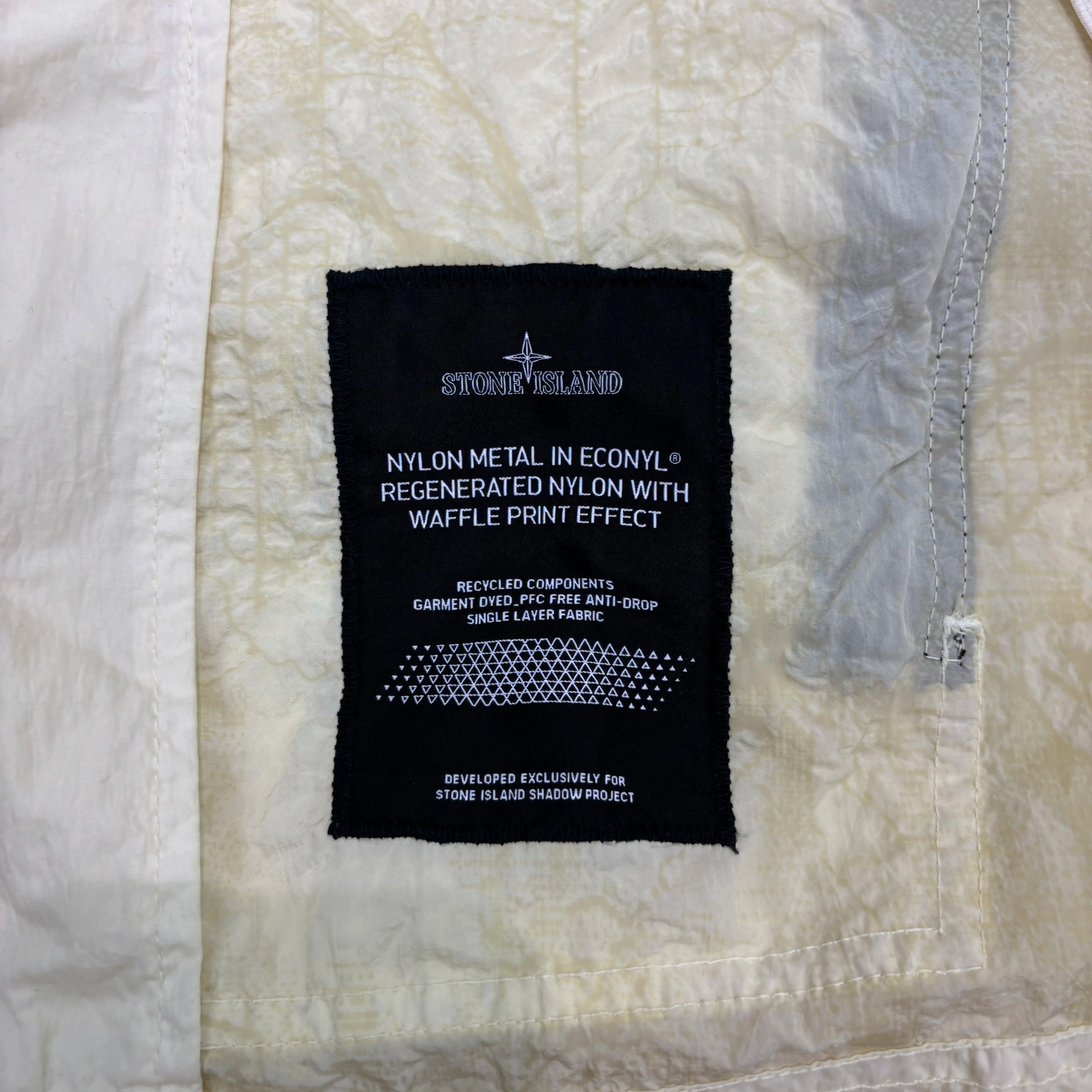 Stone Island Mint Green Shadow Project Nylon Metal in Econyl Regenerated Nylon with Waffle Print Effect Hooded Jacket