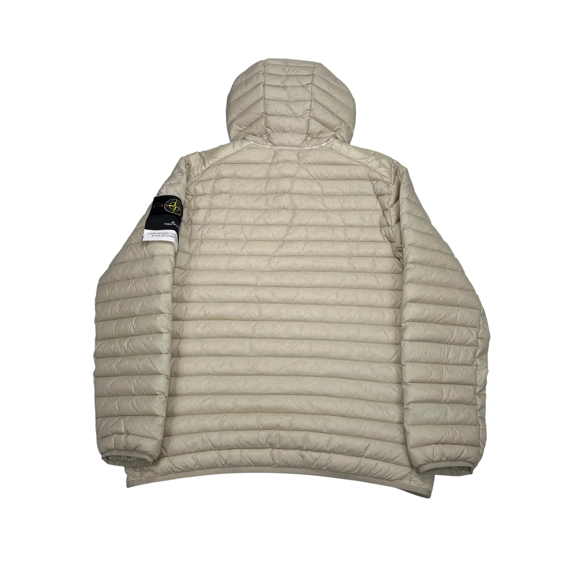 Stone Island Green Compass-Patch Loom Woven R-Nylon Chambers Down Puffer Jacket