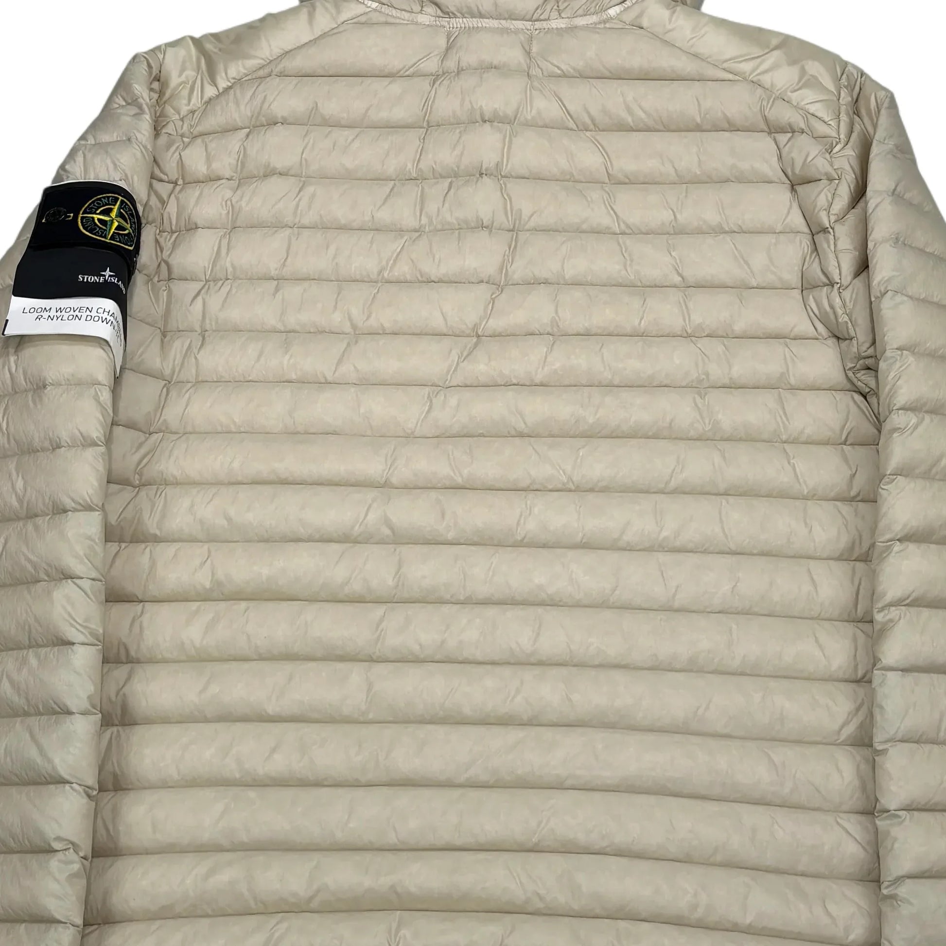 Stone Island Green Compass-Patch Loom Woven R-Nylon Chambers Down Puffer Jacket