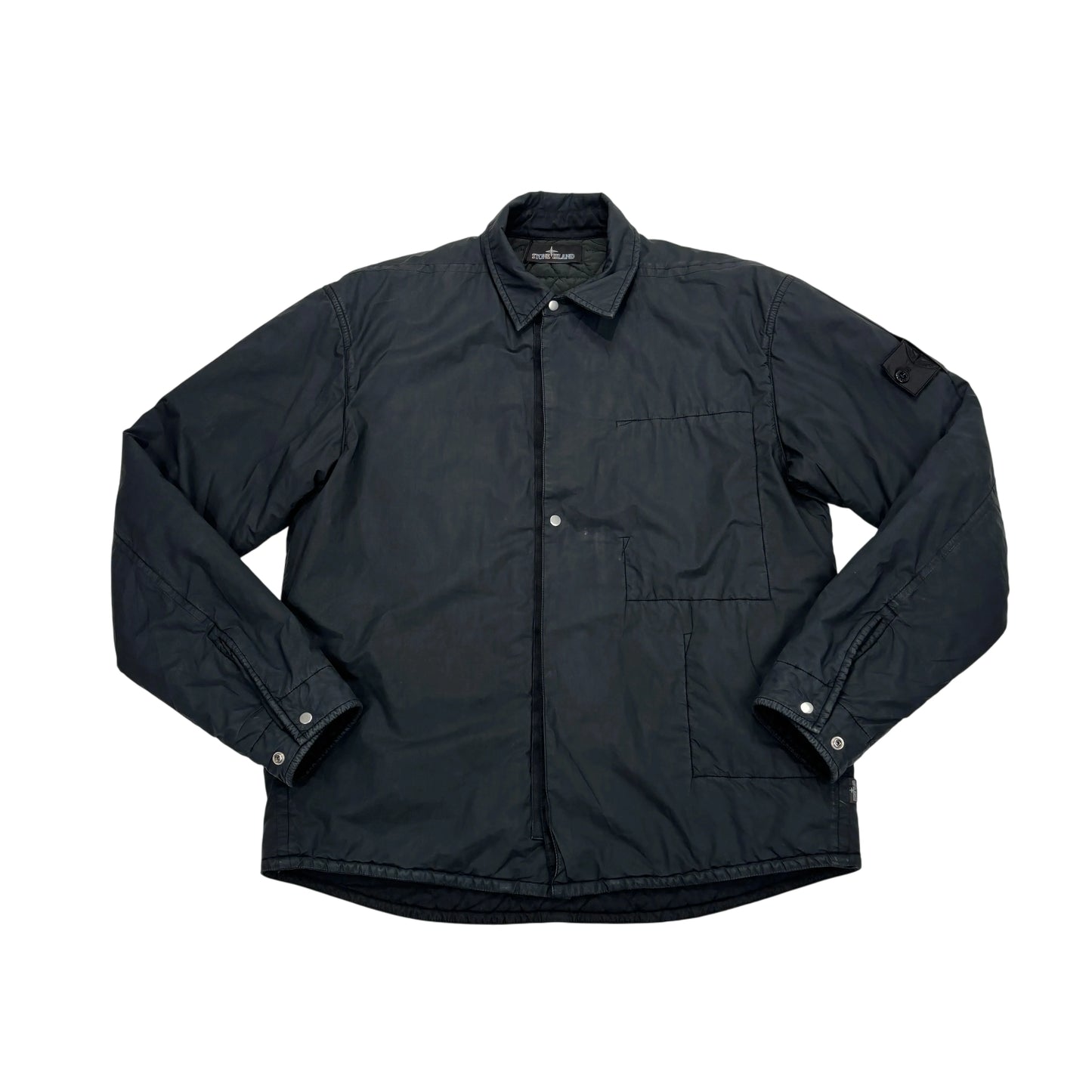 Stone Island Black Shadow Project Padded Button Up Overshirt jacket