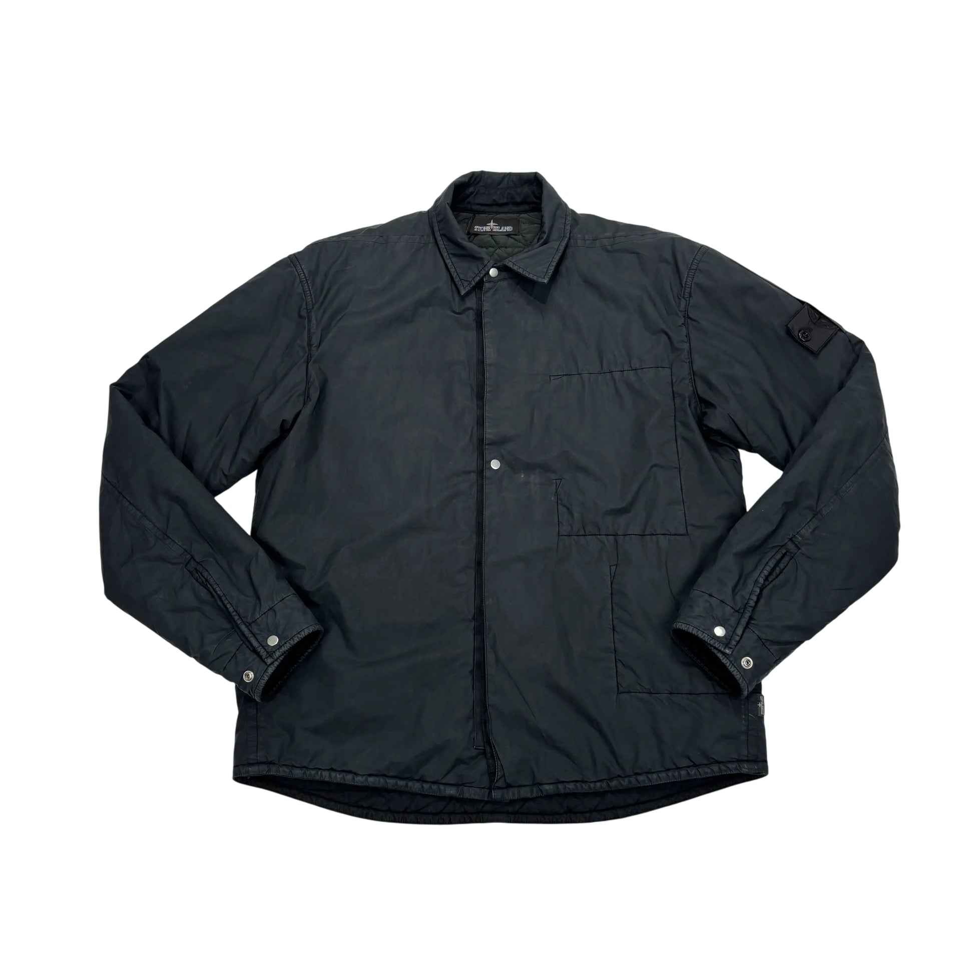Stone Island Black Shadow Project Padded Button Up Overshirt jacket