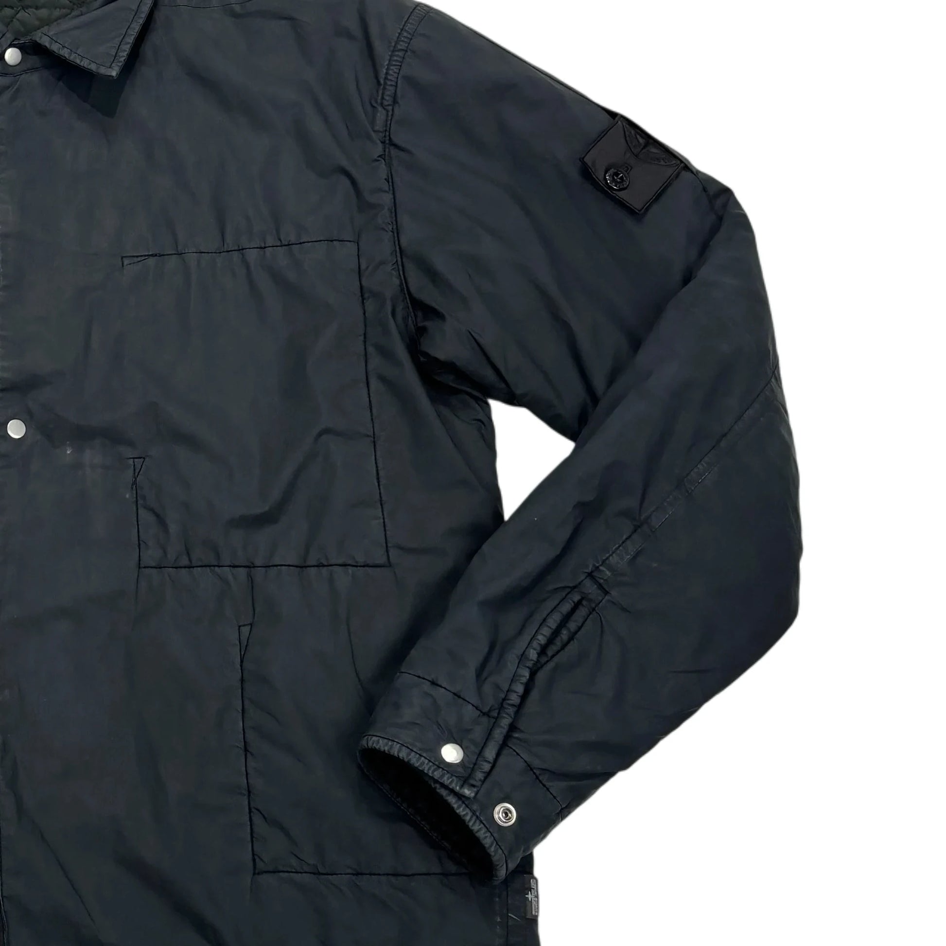 Stone Island Black Shadow Project Padded Button Up Overshirt jacket