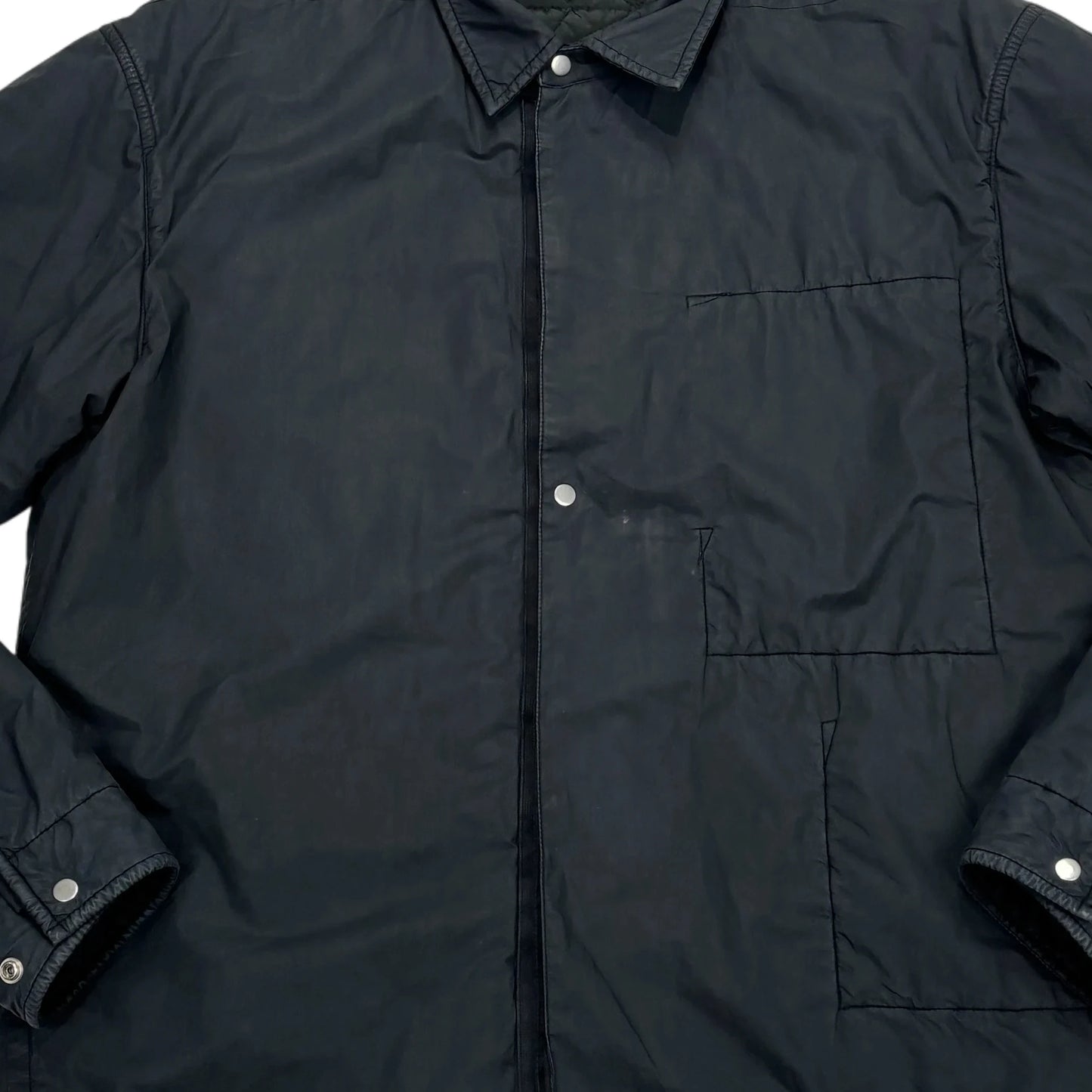 Stone Island Black Shadow Project Padded Button Up Overshirt jacket