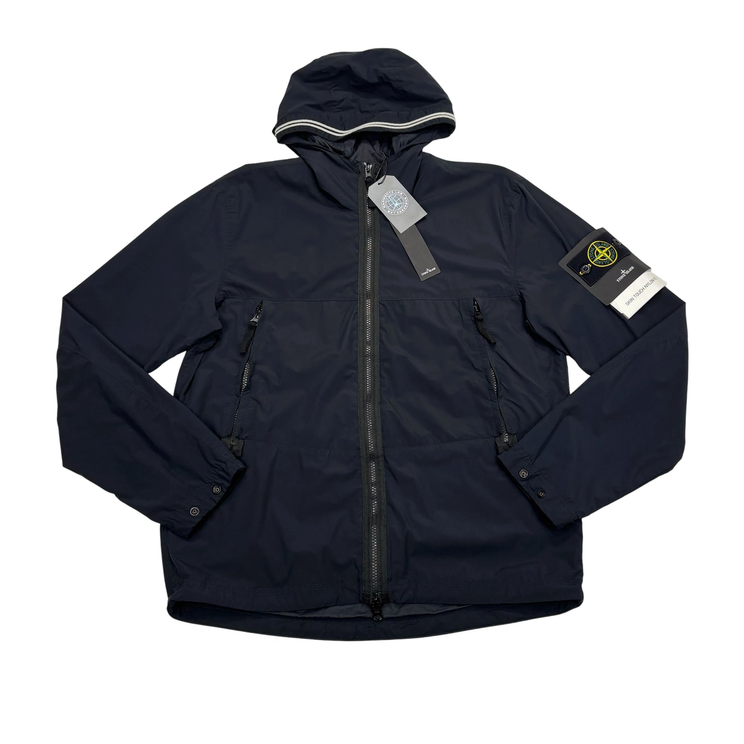 Stone Island Black Skin Touch Nylon-TCHooded Jacket