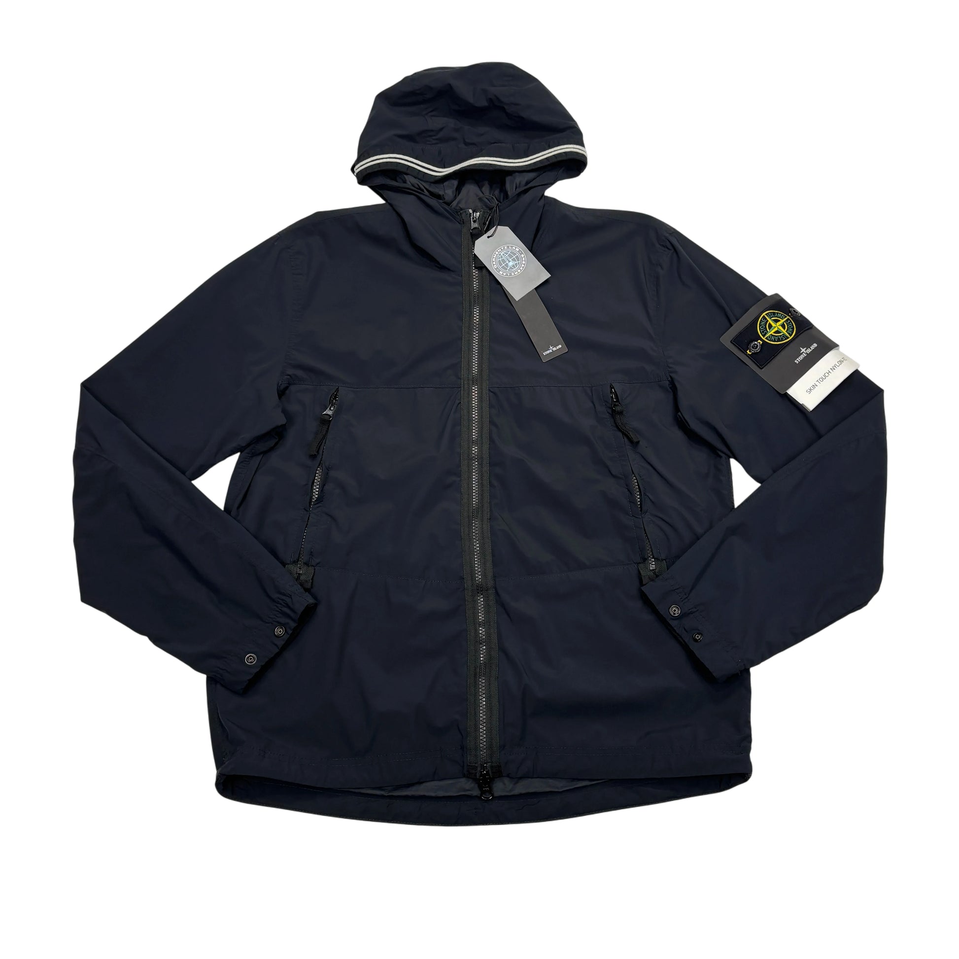 Stone Island Black Skin Touch Nylon-TCHooded Jacket