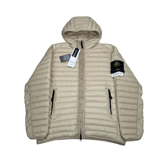 Stone Island Green Compass-Patch Loom Woven R-Nylon Chambers Down Puffer Jacket