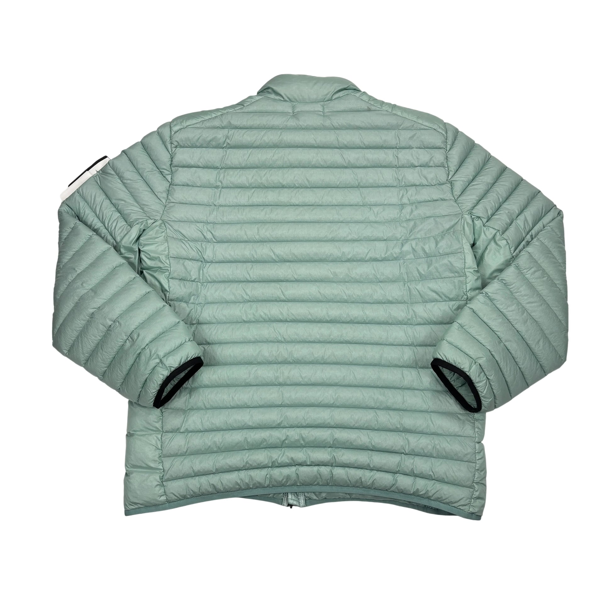 Stone Island Green Loom Woven Chambers R-Nylon Down-TC Hoodless Puffer Jacket