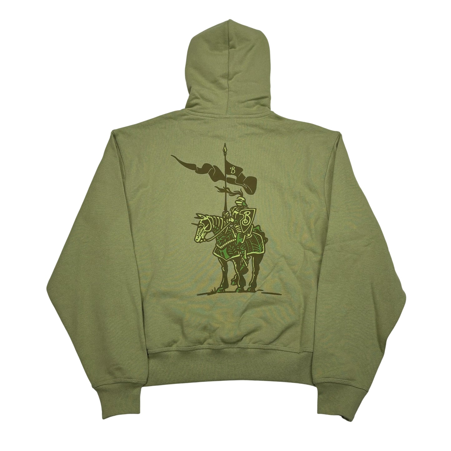 Burberry Green Embroidered Logo Hoodie