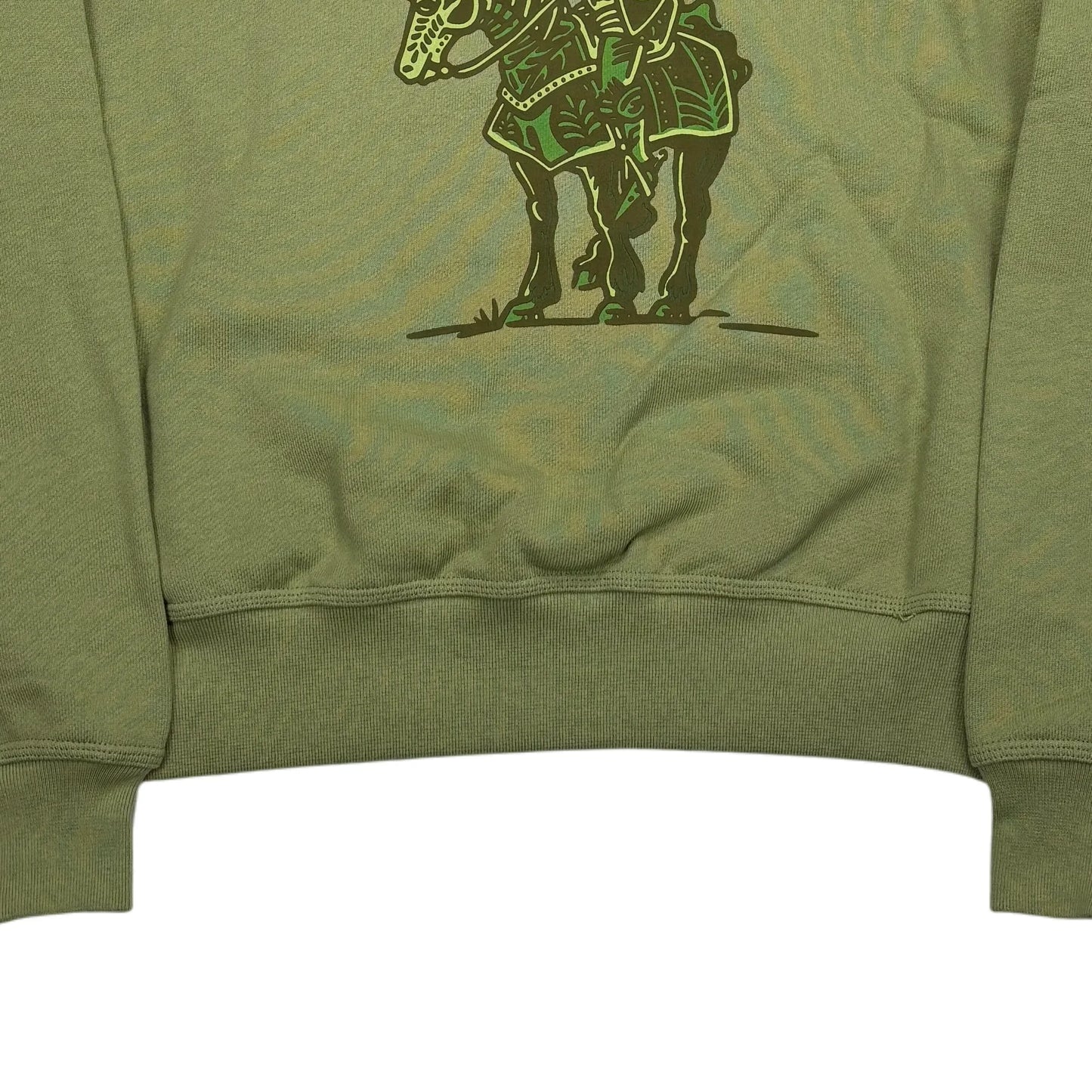 Burberry Green Embroidered Logo Hoodie